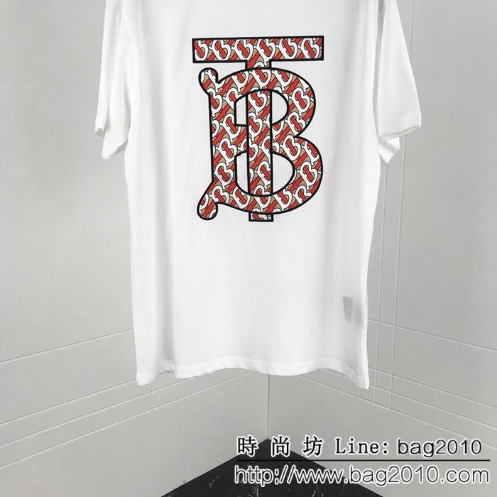 BURBERRY巴寶莉 19早春新款 大字母“TB”貼布刺繡標識 純棉面料 高版本情侶款 ydi2261